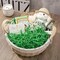 Green Crinkle Paper Grass 1.6oz – 3mm Shredded Filler, 12/120 Pack for Gift Baskets, Crafts & Parties